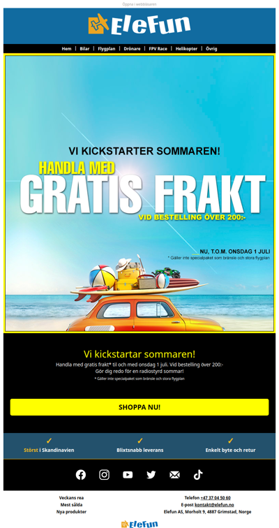 Gratis frakt hos Elefun ☀️☀️