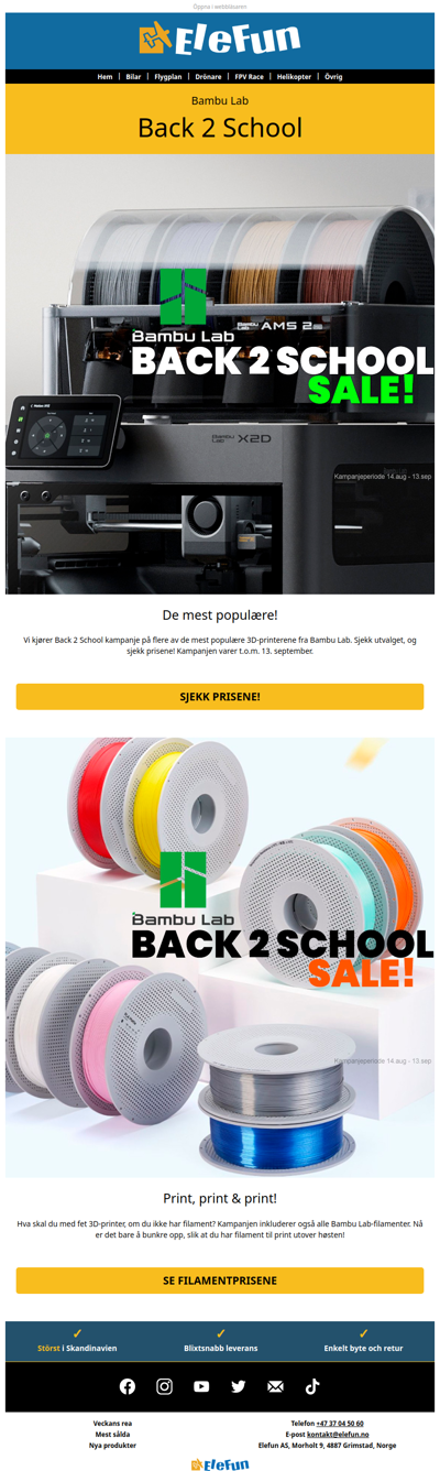 Bambu Lab Back 2 School kampanje