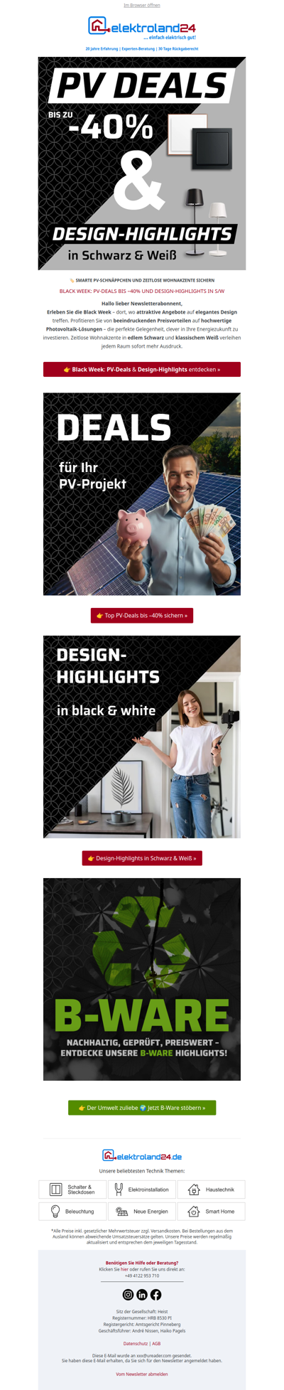 Black Week: PV-Deals bis –40%