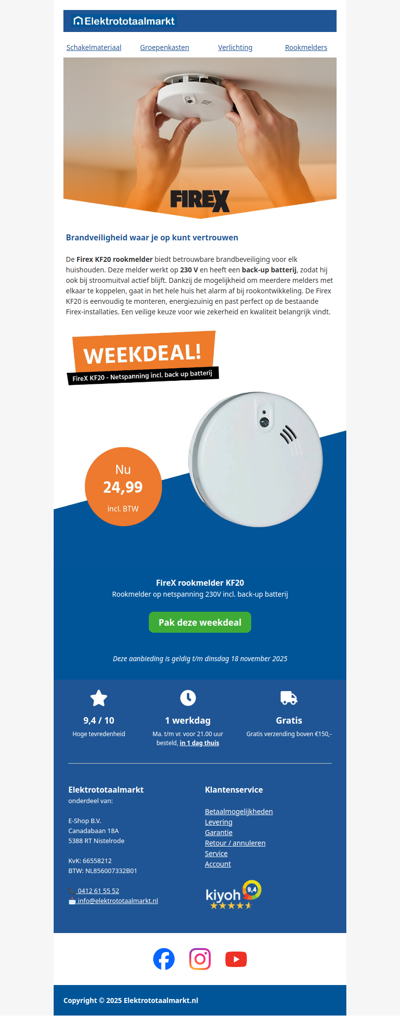 Altijd veilig met de Firex KF20