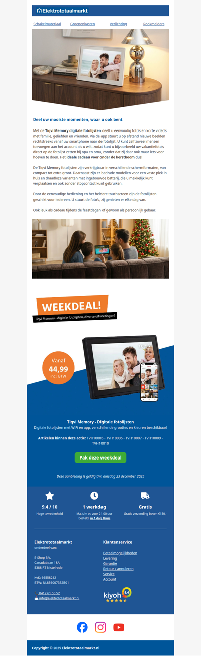 Deel uw herinneringen in één klik!