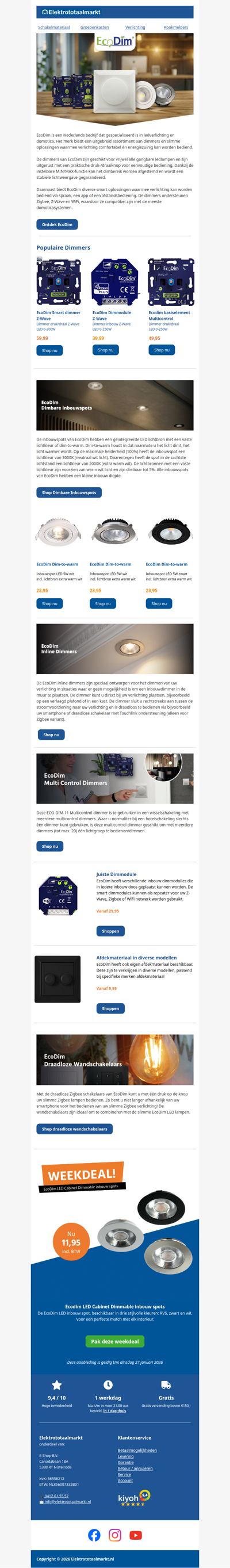 Ecodim: licht zoals jij het wilt