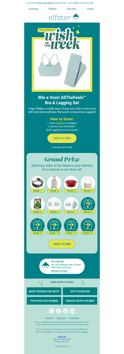 ✨ Wish of the Week ✨ Win a Vuori Bra & Legging Set