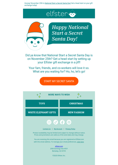 🎅 National Start a Secret Santa Day is Coming Soon!