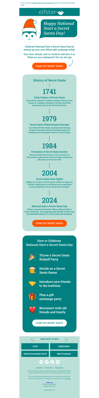 🎅 It's National Start a Secret Santa Day!