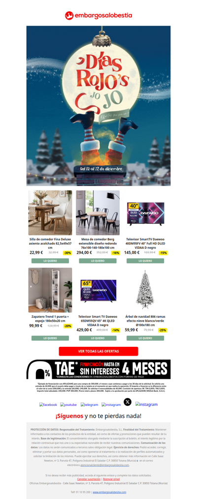 ¡Arrancan los DÍAS ROJOS en Embargosalobestia! 😱🎄