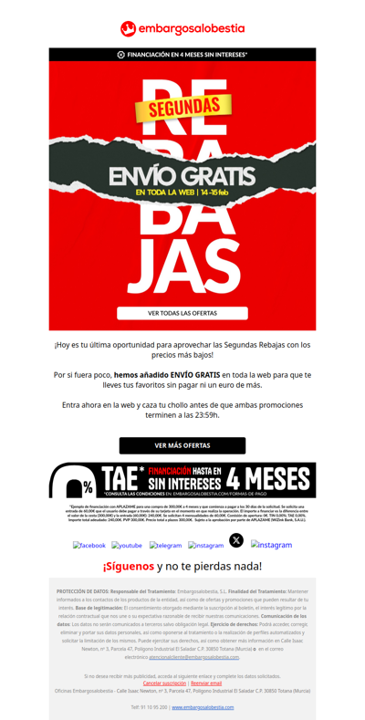 Rebajas + Envío GRATIS en cientos de productos 🔥