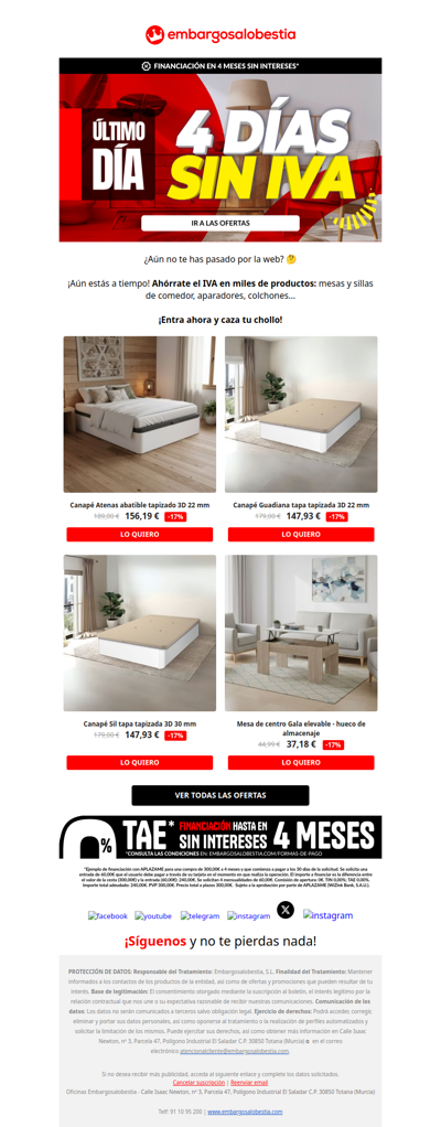 ⌛ ¡Últimas horas SIN IVA!