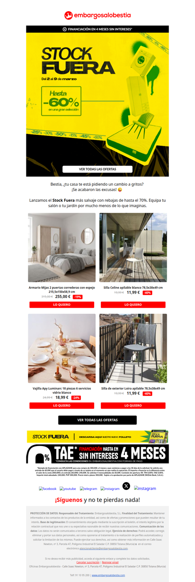 ¡STOCK FUERA! 🤯 Hasta -70% en todo