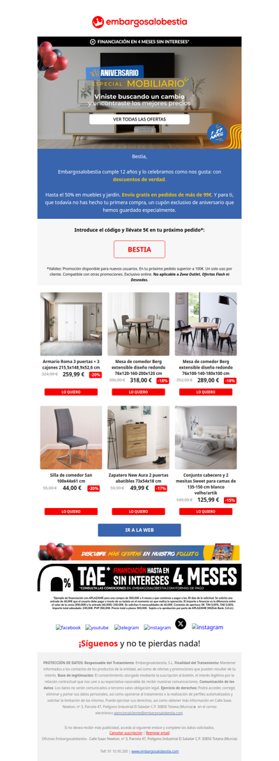 ¡Exclusivo! -50% + cupón solo para ti 🏠