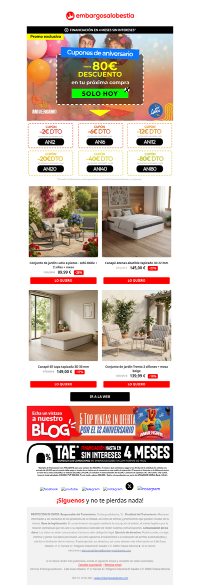 🤔 Bestia, hoy acaban tus cupones exclusivos