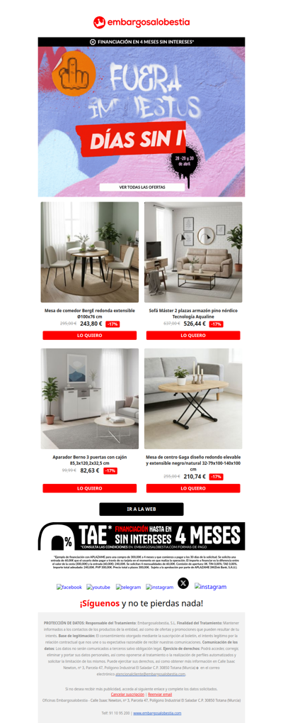 ¡Fuera Impuestos! 🔥 3 días de ahorro