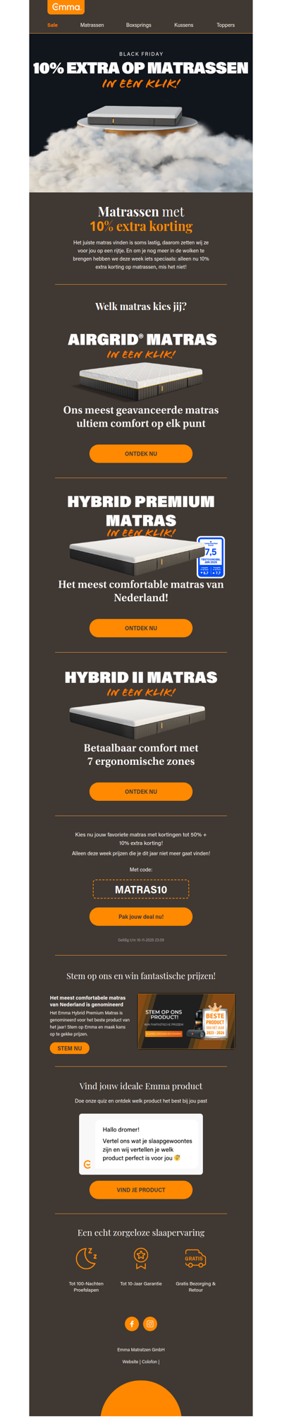 Laatse kans! 🖤BLACK FRIDAY!🖤10% extra korting op matrassen