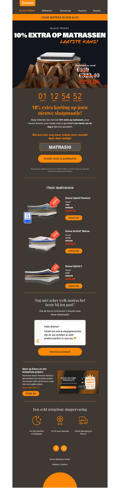 🖤Nog maar een paar uur!🖤 10% extra korting op jouw nieuwe matras