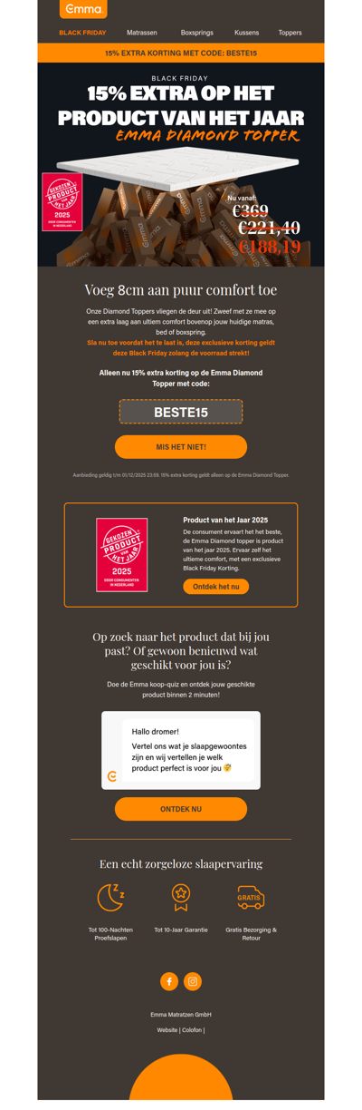 15? Ja 15% Extra Korting! Op Emma's product van het jaar