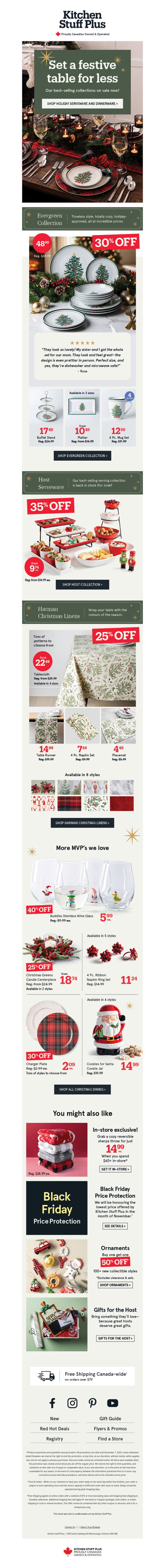 Dinnerware Deals: 30% Off! 🎄