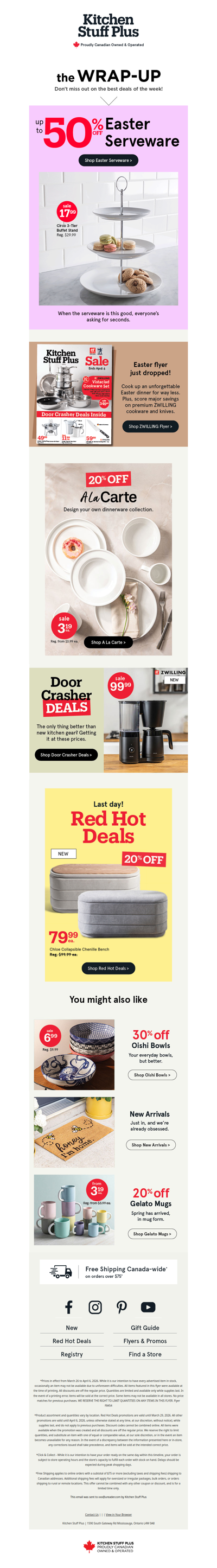 Up to 50% OFF Easter Serveware