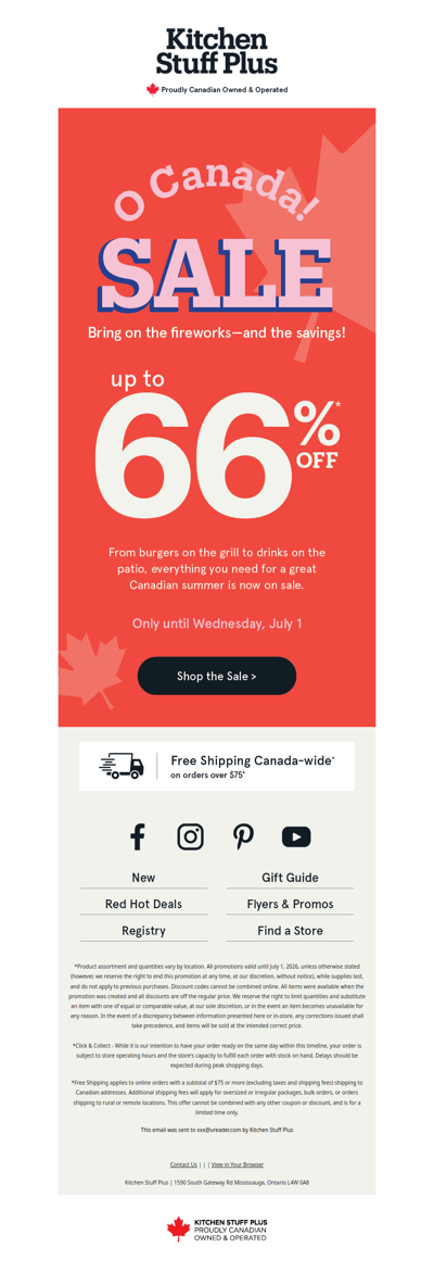 🍁O Canada! SALE on Now!