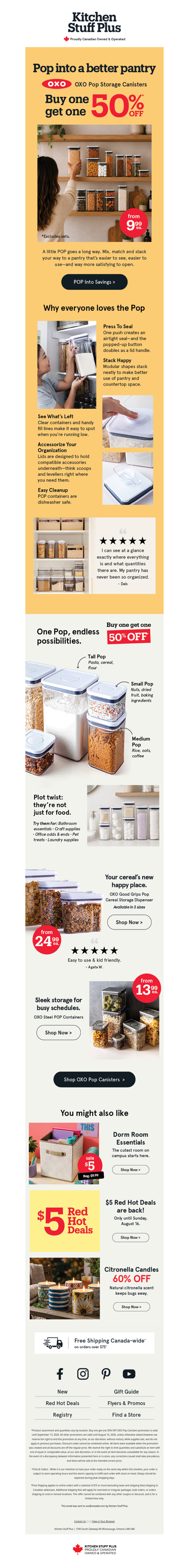 📣OXO Canisters: BOGO 50% Off*
