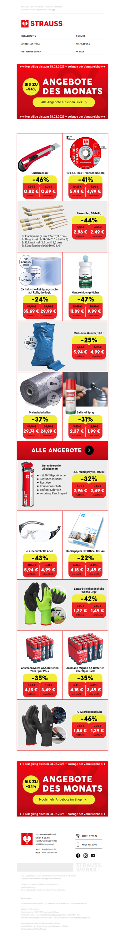 Bis zu -54% Rabatt auf Februar-Deals!