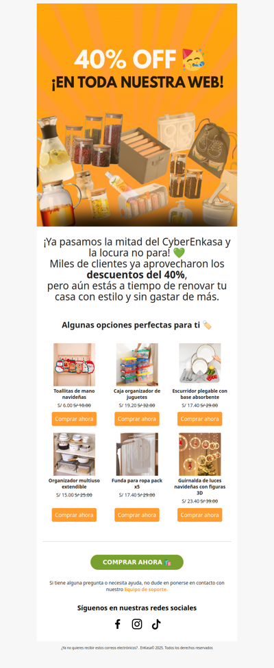 ¡Aún estás a tiempo! 🔥 Hasta 40% OFF en TODO