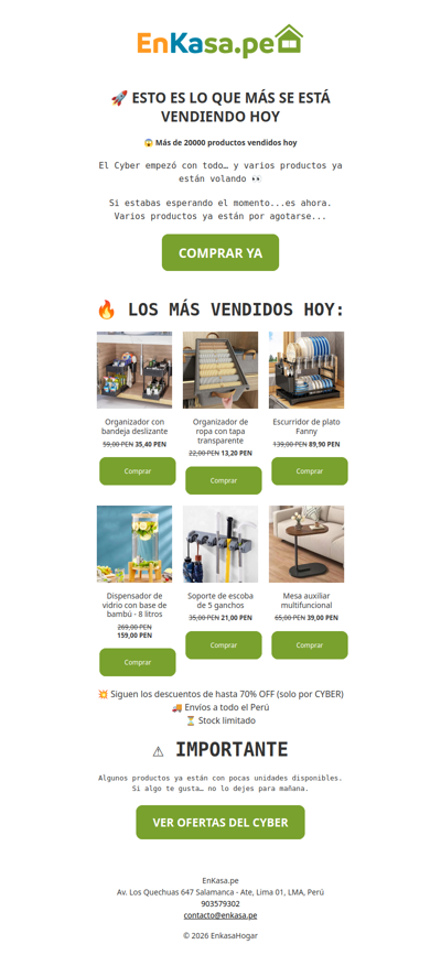 🚀 Esto es lo que más se está vendiendo hoy