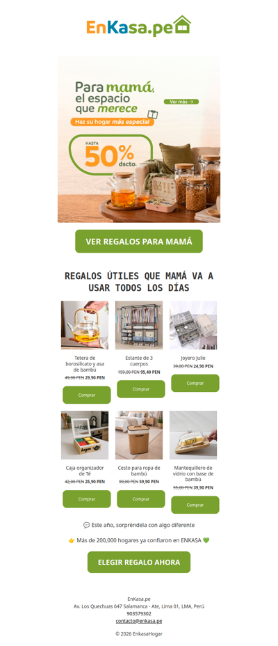 🎁 Regalos para mamá con hasta 50% OFF