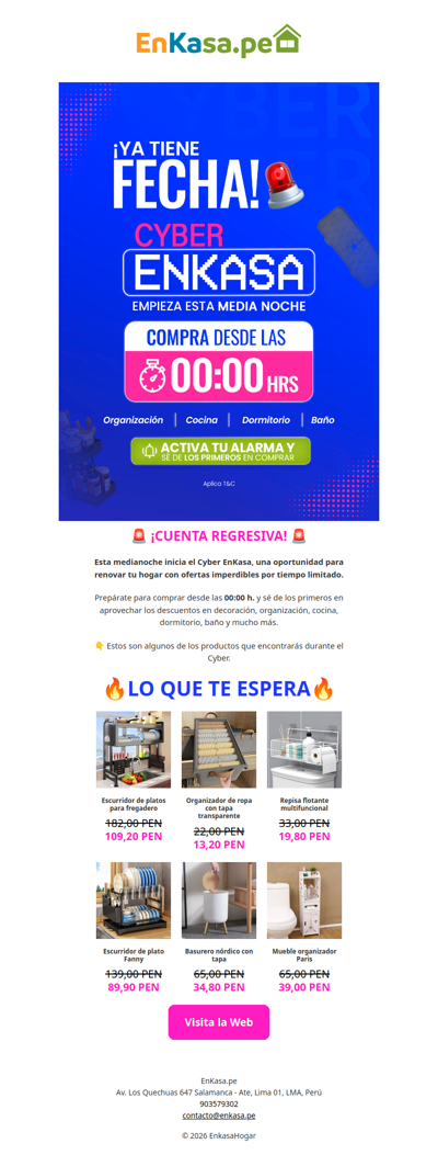 👀 ¡Ya tiene fecha! El Cyber EnKasa empieza esta medianoche