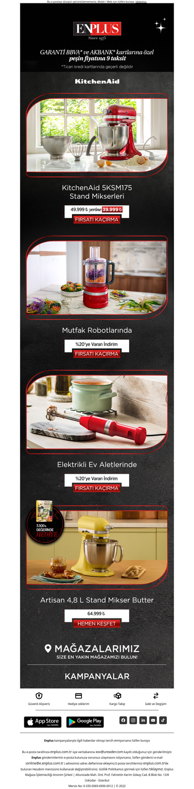 📢 KitchenAid ile Black November Fırsatları Devam Ediyor