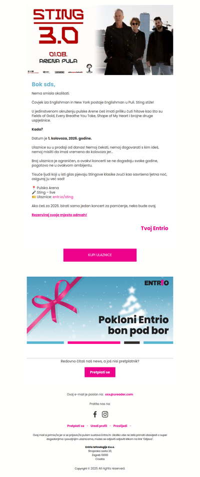 Sting stiže gdje? Večer za pamćenje ✨