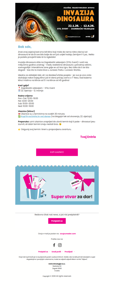 Divovi stižu u Zagreb (ne, ne šalimo se) 🦖