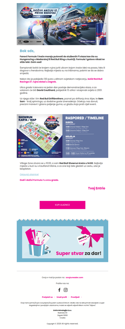 Formula 1 prvi put u Hrvatskoj: Red Bull Showrun, 27. rujna u Zagrebu 🏎️