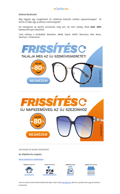-80% Napszemüvegre🕶️ és szemüveg👓 online
