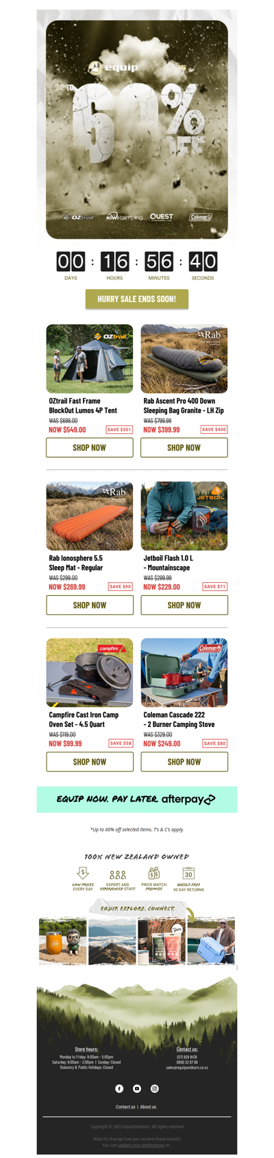 🚨UP TO 60% OFF egg-spires tonight!