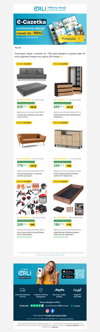Rabaty do 70% w e-Gazetce! 😍