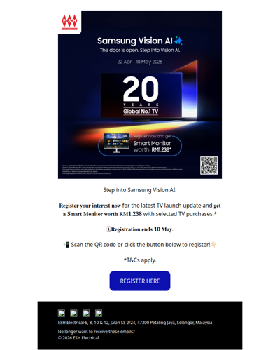 Samsung Vision AI: Register Now & Unlock a Smart Monitor Worth RM1,238* ‼️🎉
