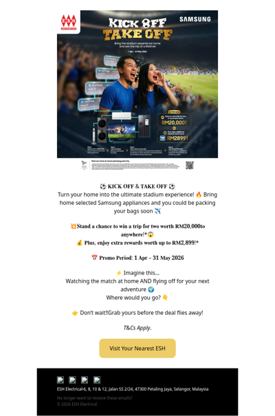 ⚽ Win a RM20,000 Trip When You Shop Samsung*‼️😱💥