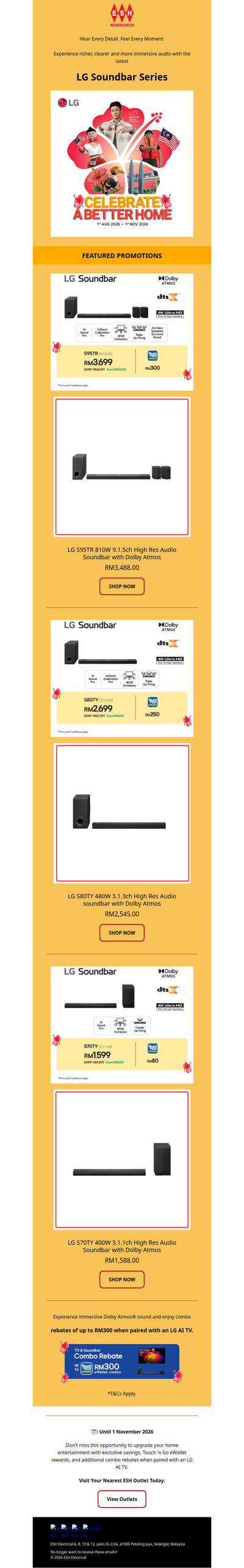 🎵 Upgrade Your Home Entertainment & Save More with LG Soundbar + TNG Credit Await!