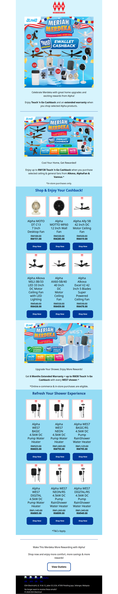 🇲🇾  Meriah Merdeka with Alpha – Enjoy Up to RM138 Cashback + Extended Warranty! 🥳