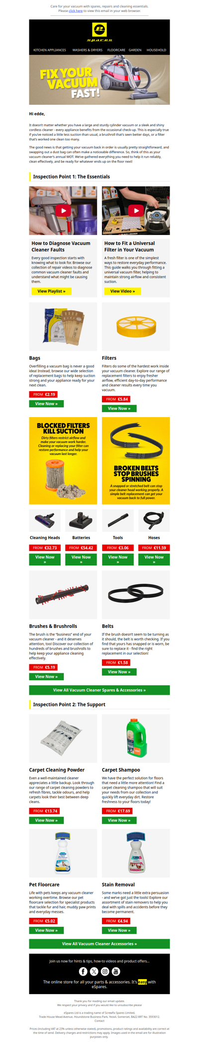 Has Your Vacuum Cleaner Passed Its MOT?