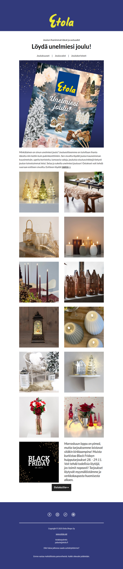 Jouluesitteemme sivuilta löydät unelmiesi joulun!✨
