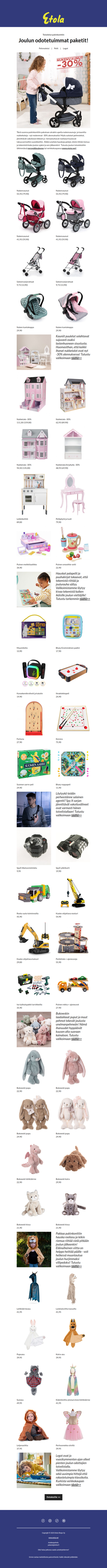 Nukenvaunut ja nukkekodit -30% - Näitä pakataan nyt pukinkonttiin!🎅