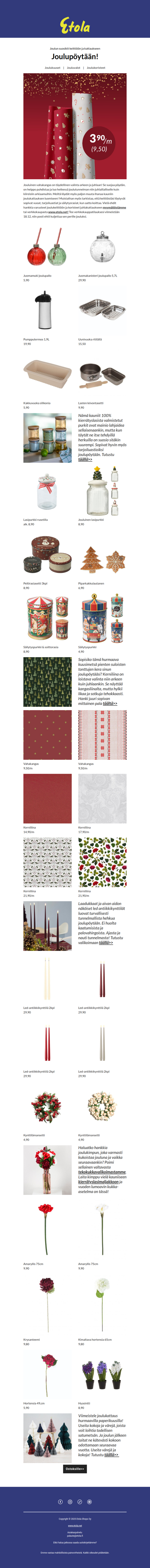 Vinkit joulukeittiöön ja juhlakattaukseen!❤️