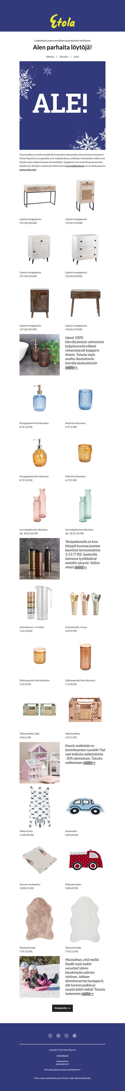 Kurkista parhaat ALE-löydöt!👀