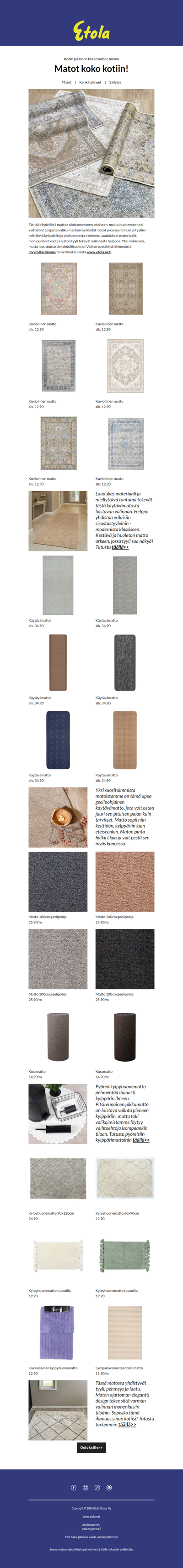 Upeat matot koko kotiin!😍