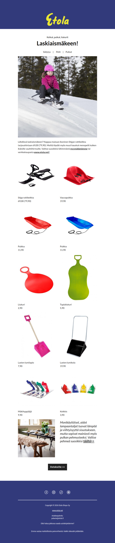 Menopelit laskiaismäkeen!❄️