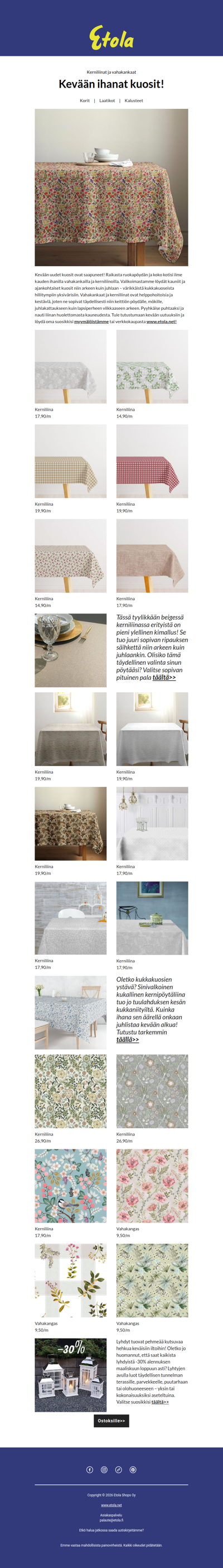 Vahakankaat kevään kuoseissa - kurkista uutuudet!🌿