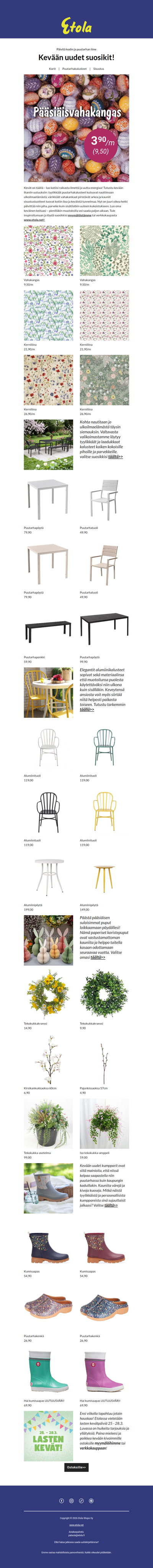 Kevään uutuudet kotiin ja puutarhaan!🌿