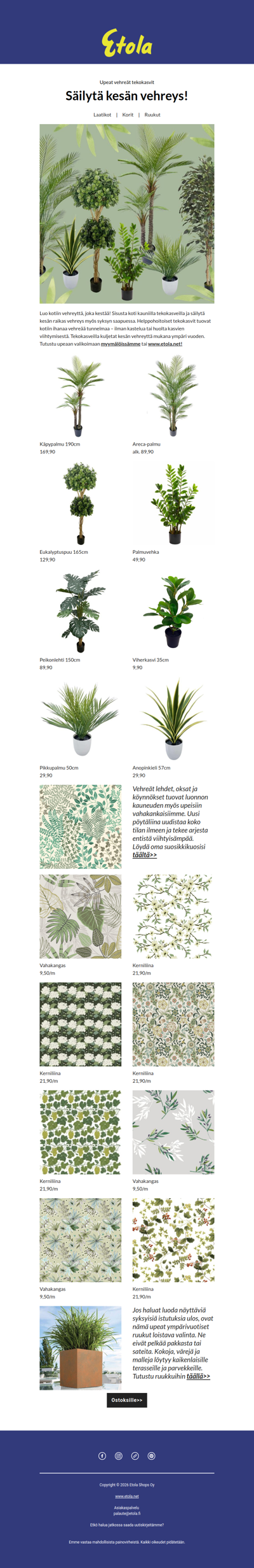 Luo kotiin vehreyttä, joka kestää!🌿