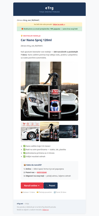 Zašto je Car nano sprej 120ml #1 u prodaji? 🏆